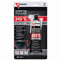 KERRY KR-145-2 Герметик прокладок автомобильный силиконовый высокотемпературный чёрный 85г 1/12шт